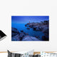 Small Lighthouse And House At Dusk Wall Mural