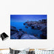 Small Lighthouse And House At Dusk Wall Mural