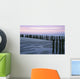 Seascape At Dusk With Pillars In Foreground, Biarritz Wall Mural