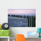 Seascape At Dusk With Pillars In Foreground, Biarritz Wall Mural