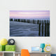 Seascape At Dusk With Pillars In Foreground, Biarritz Wall Mural
