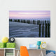 Seascape At Dusk With Pillars In Foreground, Biarritz Wall Mural