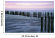 Seascape At Dusk With Pillars In Foreground, Biarritz Wall Mural