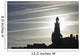 Airplane Contrails Above Lighthouse Wall Mural