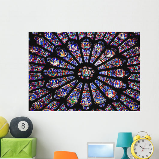Rose Window In The Notre Dame Cathedral Wall Mural