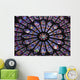 Rose Window In The Notre Dame Cathedral Wall Mural