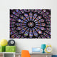 Rose Window In The Notre Dame Cathedral Wall Mural