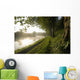 Looking Along The Nantes-Brest Canal On A Misty Morning Wall Mural