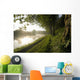 Looking Along The Nantes-Brest Canal On A Misty Morning Wall Mural
