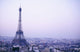 Eiffel Tower At Dusk With Paris Skyline Wall Mural