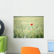Red Poppy In Wheat Field Wall Mural