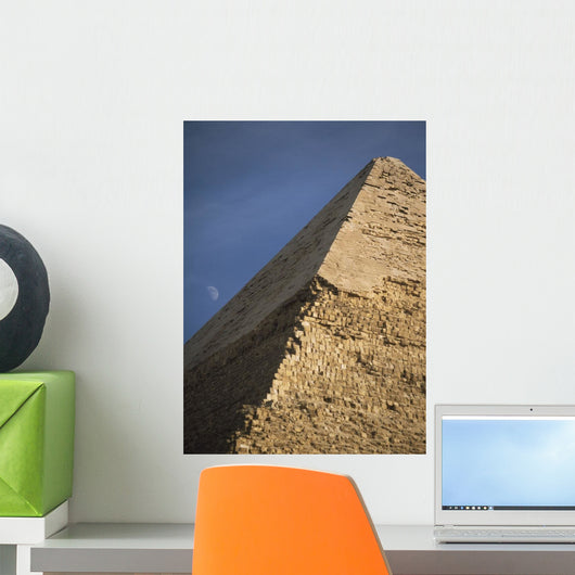 Moon Rising Behind Pyramid Of Chephren Wall Mural