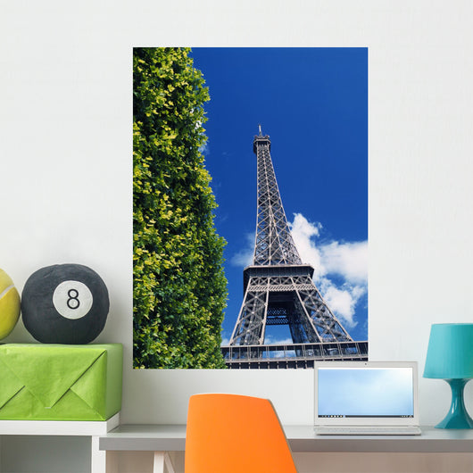 The Eiffel Tower And Shrub Wall Mural