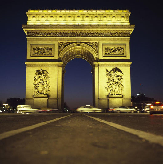 Arc De Triomphe At Night Wall Mural