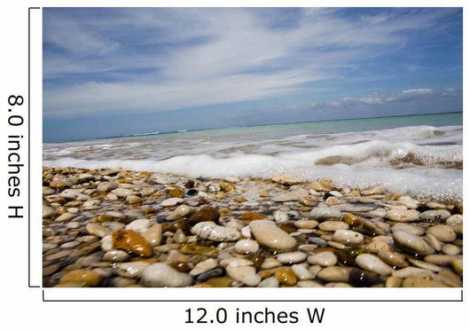 Sea Washing In Onto Sandy Beach Wall Mural