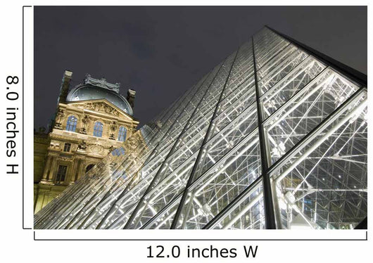 The Glass Pyramid And The Louvre At Dusk Wall Mural