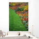 Colorful Flowers And Grass In Paris, Close-Up Wall Mural