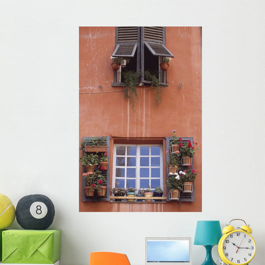 Plants On Window Sill Wall Mural