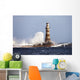 Waves Crashing Against Roker Lighthouse Wall Mural