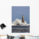 Waves Crashing Against Roker Lighthouse Wall Mural