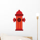 Red Fire Hydrant Flat Wall Decal