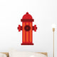 Red Fire Hydrant Flat Wall Decal