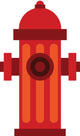 Red Fire Hydrant Flat Wall Decal