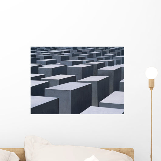 Concrete Blocks At Jewish Holocaust Memorial Wall Mural