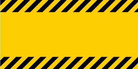 Black and Yellow Warning Wall Decal