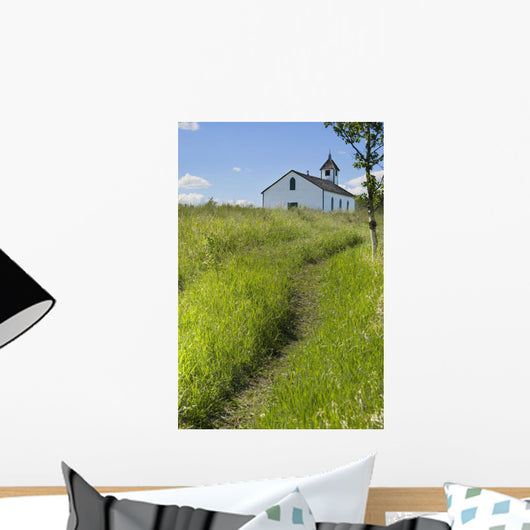Little Church On The Canadian Prairies Wall Mural