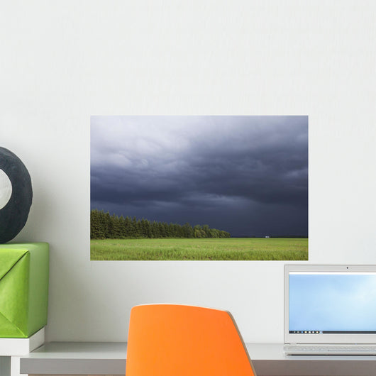 Storm Clouds Over The Prairies Wall Mural