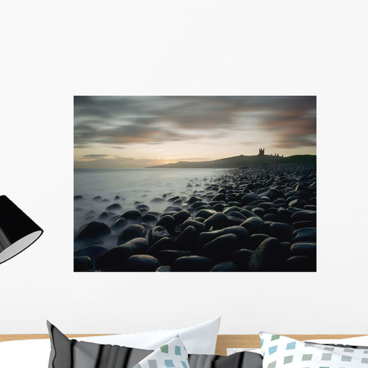 Dunstanburgh Castle At Dawn Wall Mural