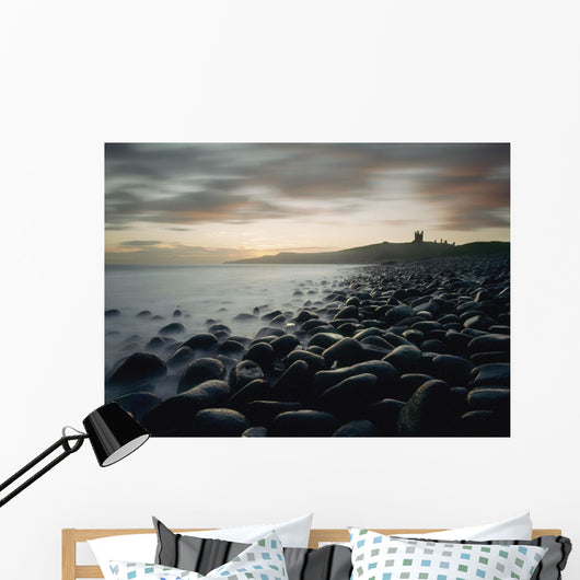 Dunstanburgh Castle At Dawn Wall Mural