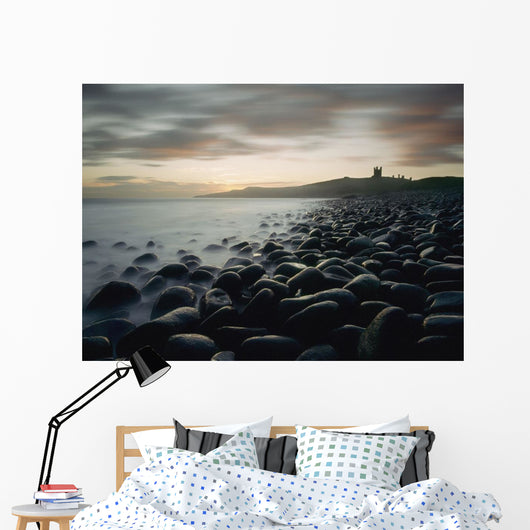 Dunstanburgh Castle At Dawn Wall Mural