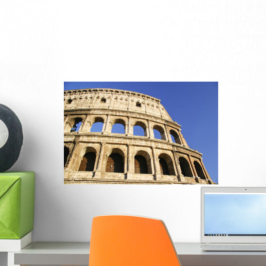 The Colosseum And Blue Sky, Close Up Wall Mural