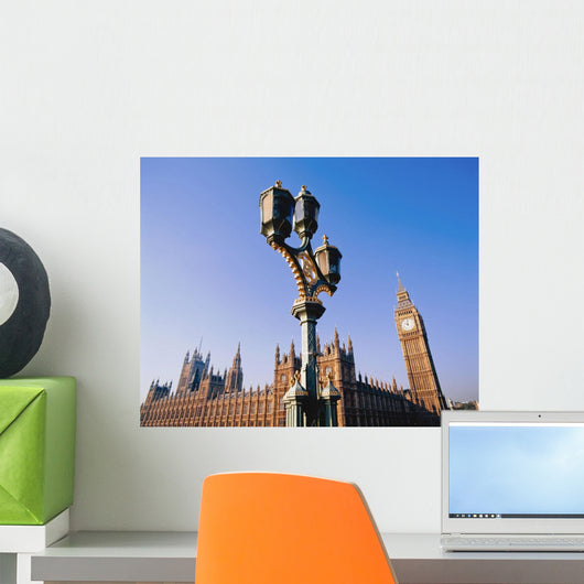 Houses Of Parliament And Street Lamp Wall Mural