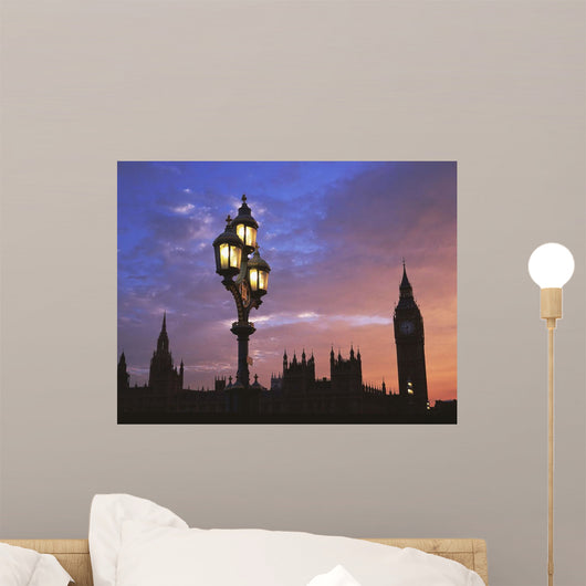 Parliament And Light At Sunset Wall Mural