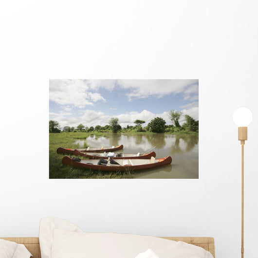 Canoes On The Lower Zambezi Wall Mural