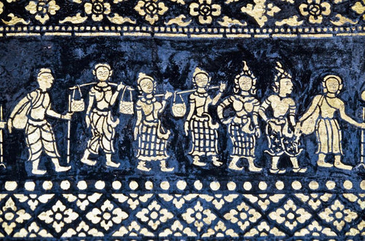 Motif On Side Of Wat Xieng Thong Wall Mural