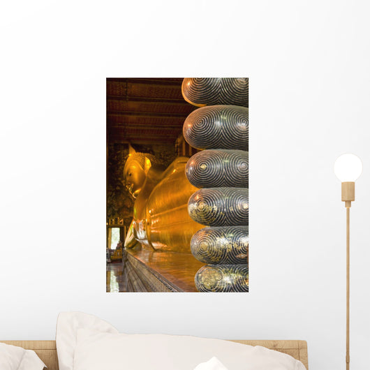 Detail Of Toes Of Large Reclining Buddha Wall Mural