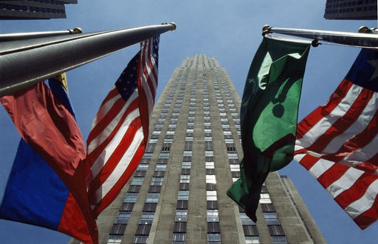 Rockefeller Centre Rca Building And Flags Wall Mural