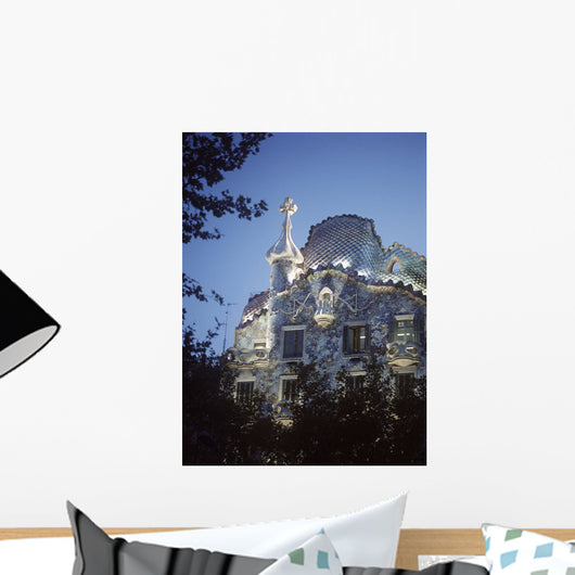 Casa Batllo At Dusk Wall Mural