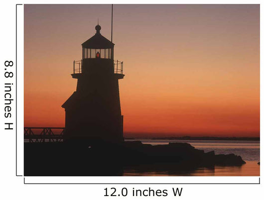 Lighthouse At Sunrise Wall Mural