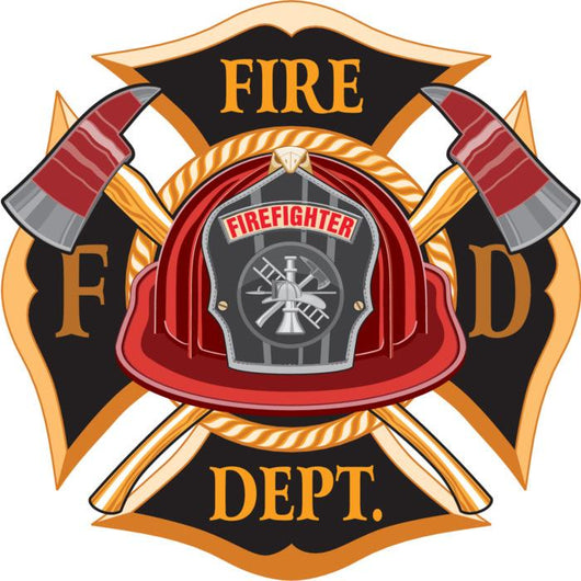 Fire Department Cross Vintage Wall Decal