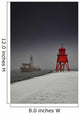 A Red Lighthouse Along The Coast In Winter With A Boat Off The Shore Wall Mural
