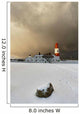A Lighthouse And Building In Winter Wall Mural