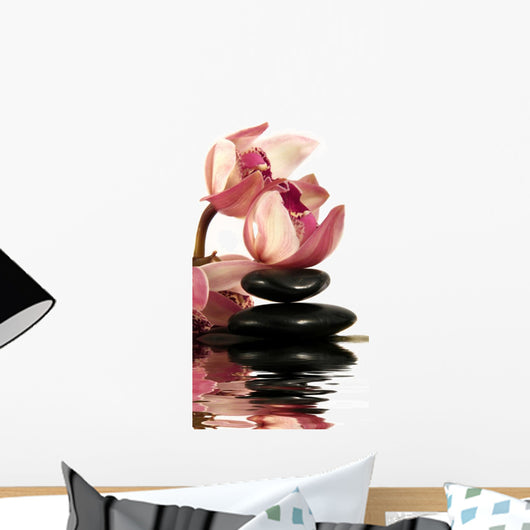Zen Pebbles Orchid Wall Decal