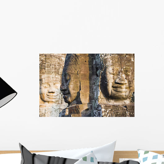 Profile Of Avalokiteshvara Statue From Bayon Temple Wall Mural