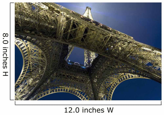 Eiffel Tower At Night,Directly Below, Paris,France Wall Mural