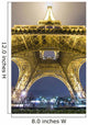 Eiffel Tower At Night,Low Angle View, Paris,France Wall Mural